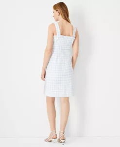 Plaid Button Trim Sheath Dress 4 Plaid Button Trim Sheath Dress -ChicMeadow Shop 613790 2643 ALT1