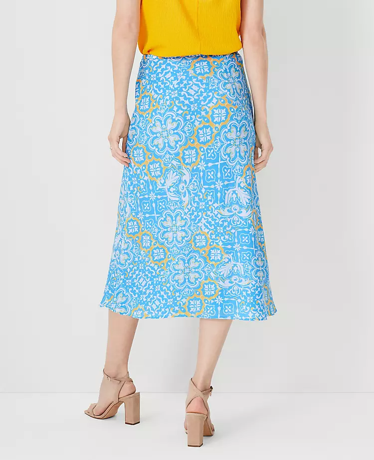 Tile Print Side Zip Midi Skirt 2 Tile Print Side Zip Midi Skirt - Image 2