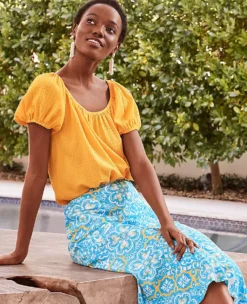 Tile Print Side Zip Midi Skirt 7 Tile Print Side Zip Midi Skirt -ChicMeadow Shop 614060 2643 MKTG1