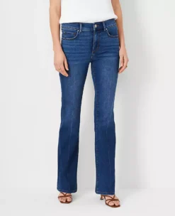 Sculpting Pocket Mid Rise Boot Cut Jeans In Classic Mid Wash - Curvy Fit