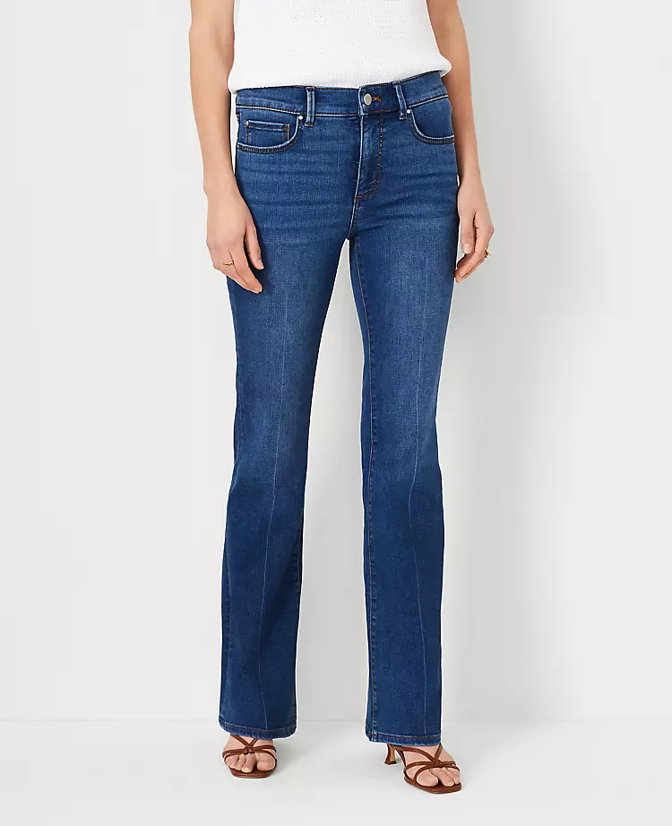 Sculpting Pocket Mid Rise Boot Cut Jeans In Classic Mid Wash - Curvy Fit 1 Sculpting Pocket Mid Rise Boot Cut Jeans In Classic Mid Wash - Curvy Fit