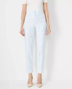 The Lana Slim Pant In Plaid - Curvy Fit