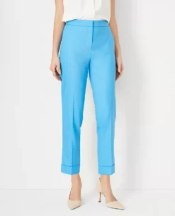 The High Rise Eva Ankle Pant In Linen Blend - Curvy Fit